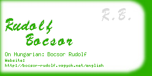 rudolf bocsor business card